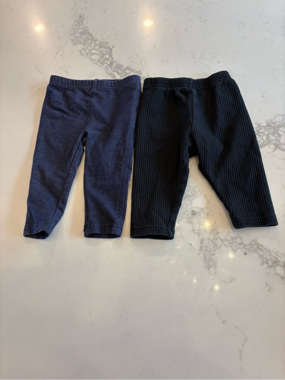 Carter's Two-Pack Ribbed & Smooth Leggings - Navy & Black